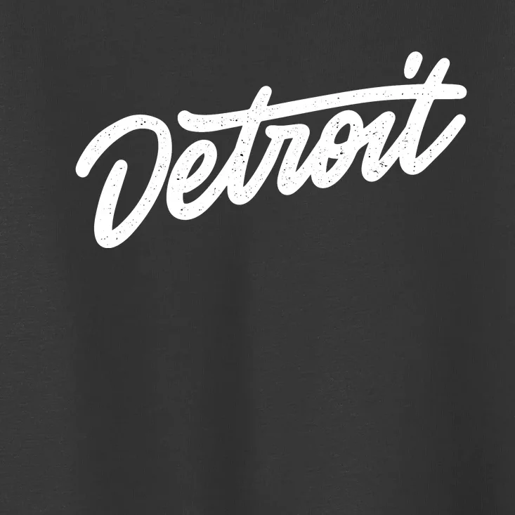 Detroit Hand Written Script Logo Toddler T-Shirt