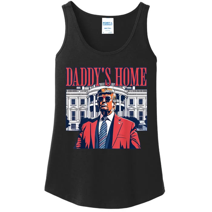 Daddys Home White House Trump 2024 Ladies Essential Tank