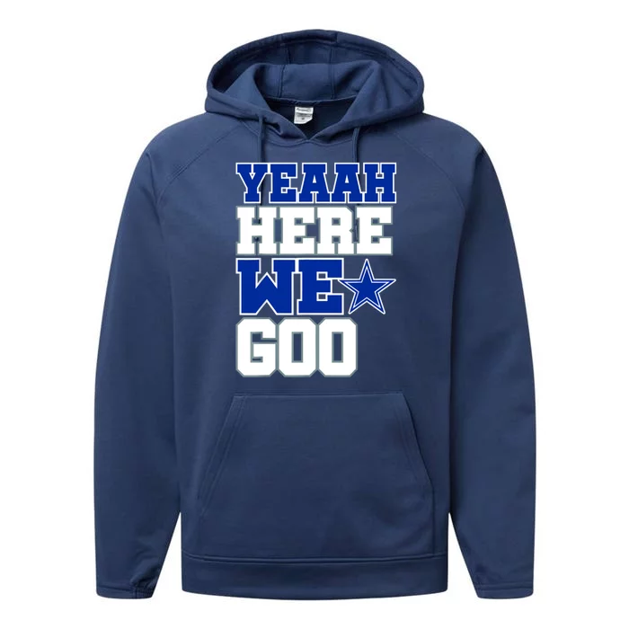 Dallas Here We Go Performance Fleece Hoodie