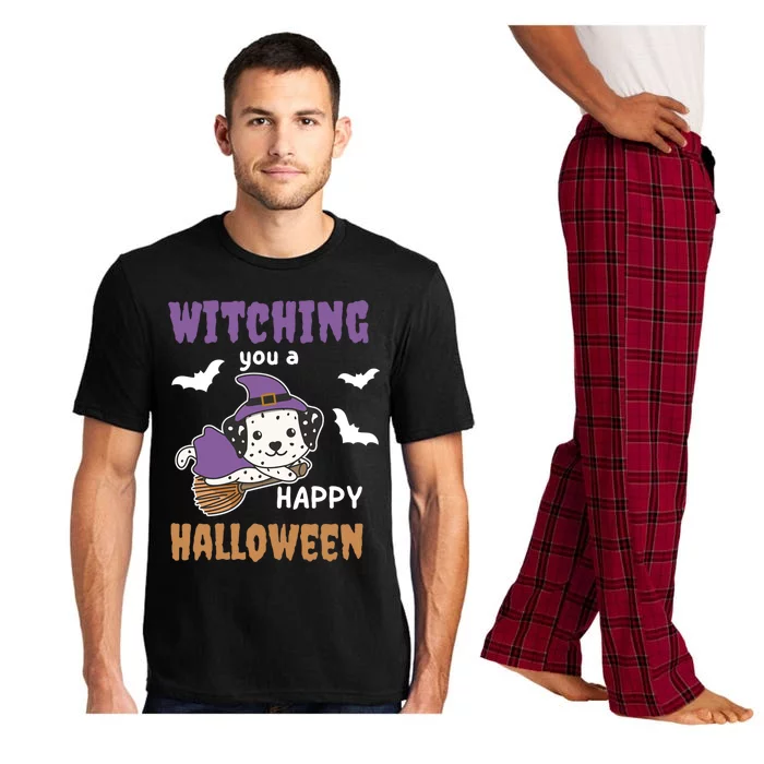 Dalmatian Halloween Witch Costume Dogs Witches Pun Gift Pajama Set