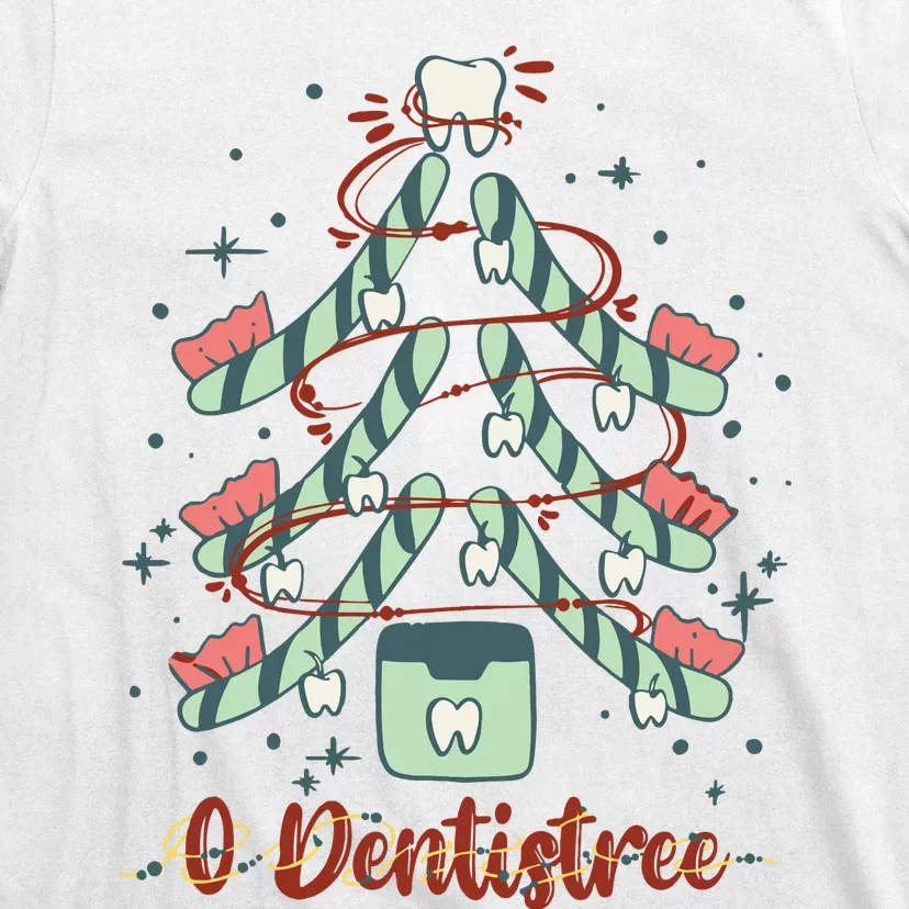 Dental Hygienist Xmas Tree Funny Christmas Dental Assistant T-Shirt