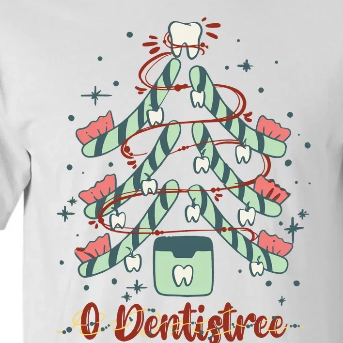 Dental Hygienist Xmas Tree Funny Christmas Dental Assistant Tall T-Shirt