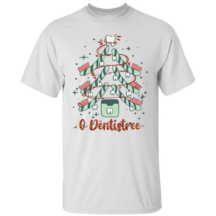 Dental Hygienist Xmas Tree Funny Christmas Dental Assistant Tall T-Shirt