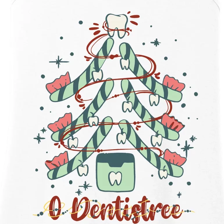 Dental Hygienist Xmas Tree Funny Christmas Dental Assistant Ladies Essential Tank