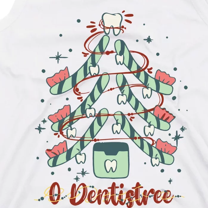 Dental Hygienist Xmas Tree Funny Christmas Dental Assistant Tank Top