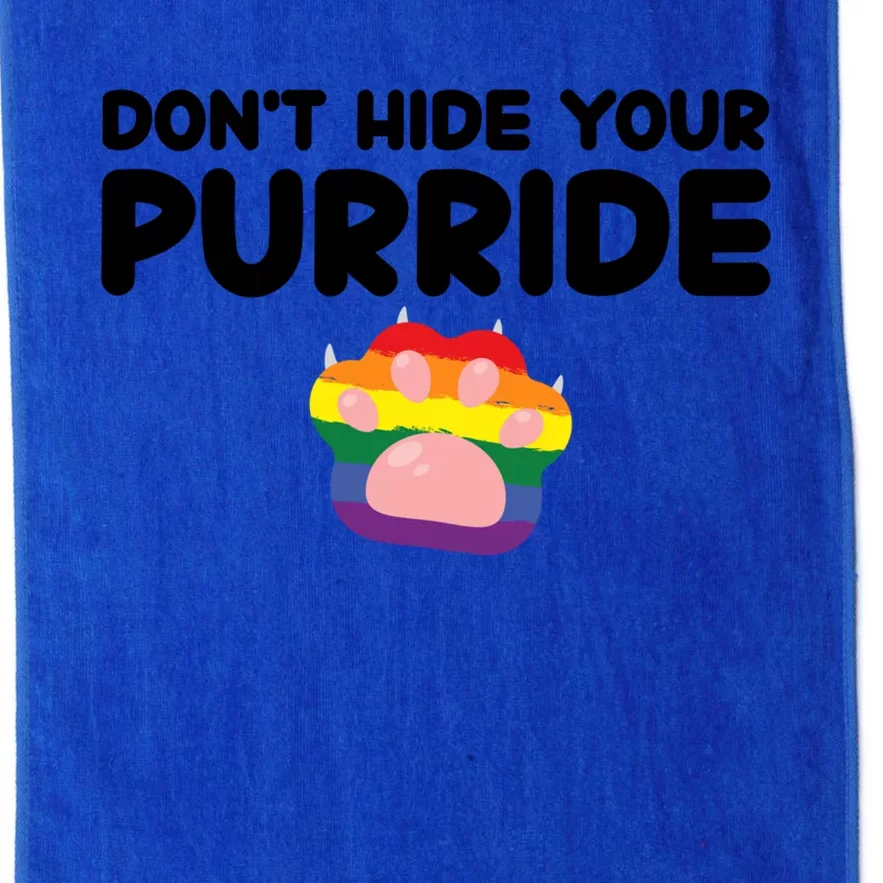 DonT Hide Your Pride Funny Gift Pride Ally Cat Purride Gift Platinum Collection Golf Towel