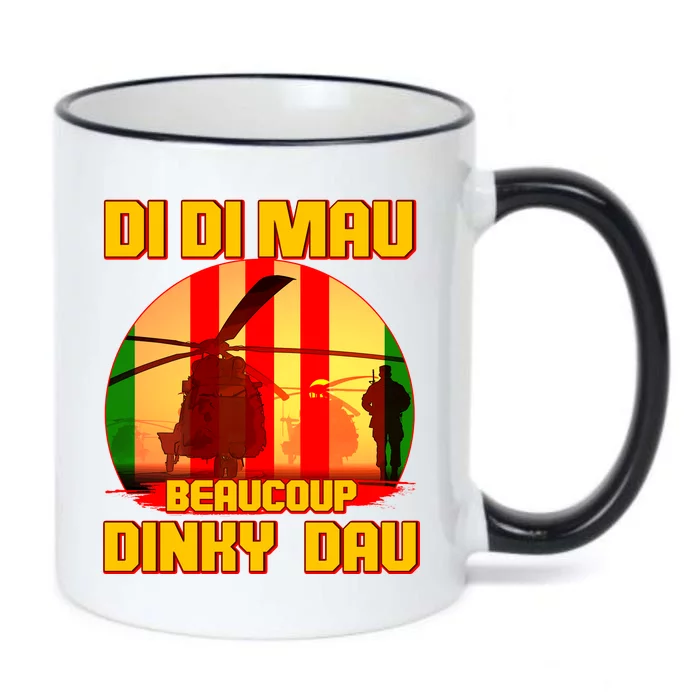 DI DI MAU Beaucoup Dinky Dau Vietnam Vet Black Color Changing Mug