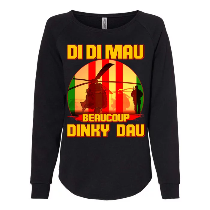 DI DI MAU Beaucoup Dinky Dau Vietnam Vet Womens California Wash Sweatshirt