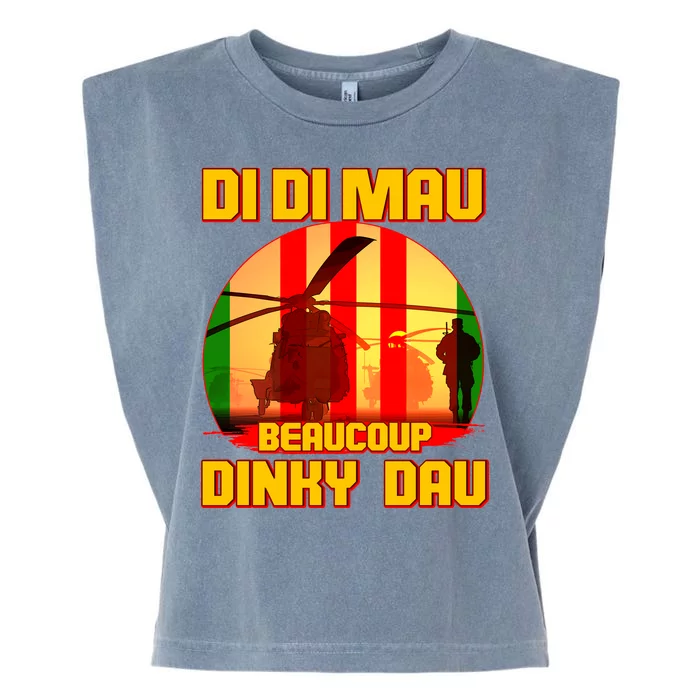 DI DI MAU Beaucoup Dinky Dau Vietnam Vet Garment-Dyed Women's Muscle Tee