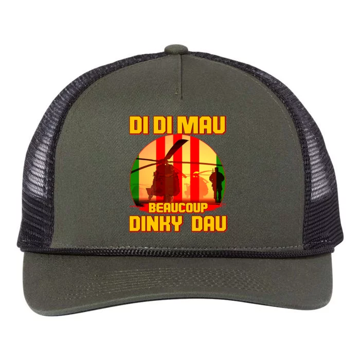 DI DI MAU Beaucoup Dinky Dau Vietnam Vet Retro Rope Trucker Hat Cap