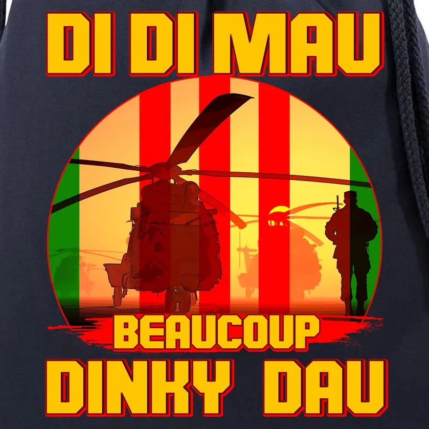 DI DI MAU Beaucoup Dinky Dau Vietnam Vet Drawstring Bag