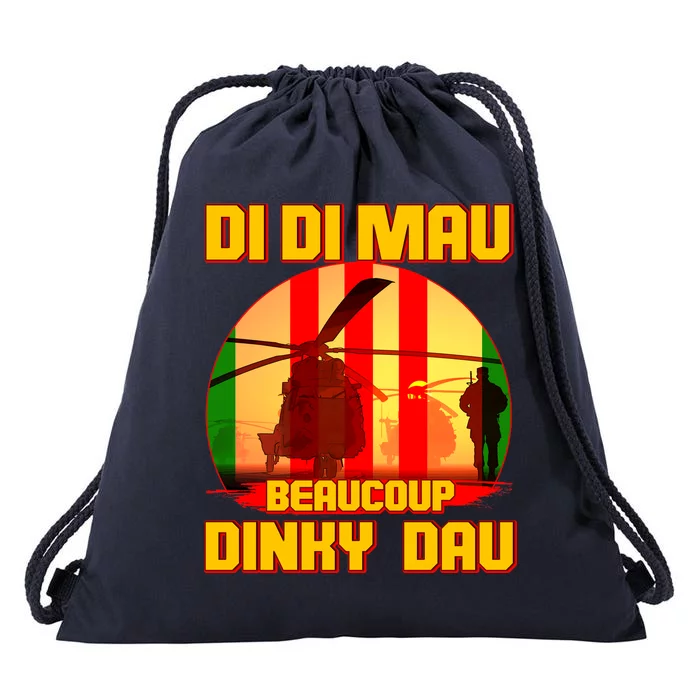 DI DI MAU Beaucoup Dinky Dau Vietnam Vet Drawstring Bag