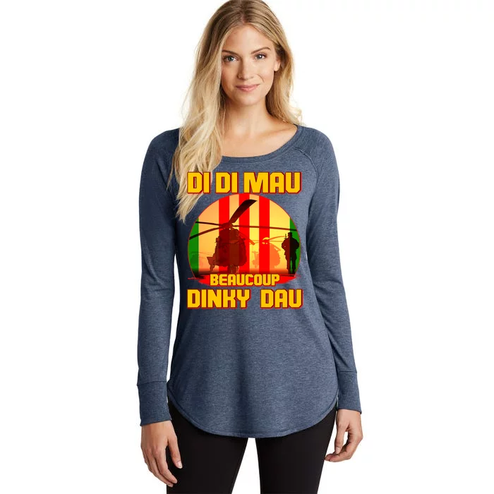 DI DI MAU Beaucoup Dinky Dau Vietnam Vet Women's Perfect Tri Tunic Long Sleeve Shirt