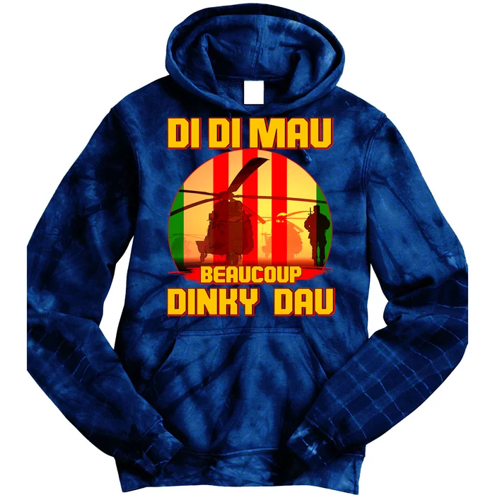 DI DI MAU Beaucoup Dinky Dau Vietnam Vet Tie Dye Hoodie