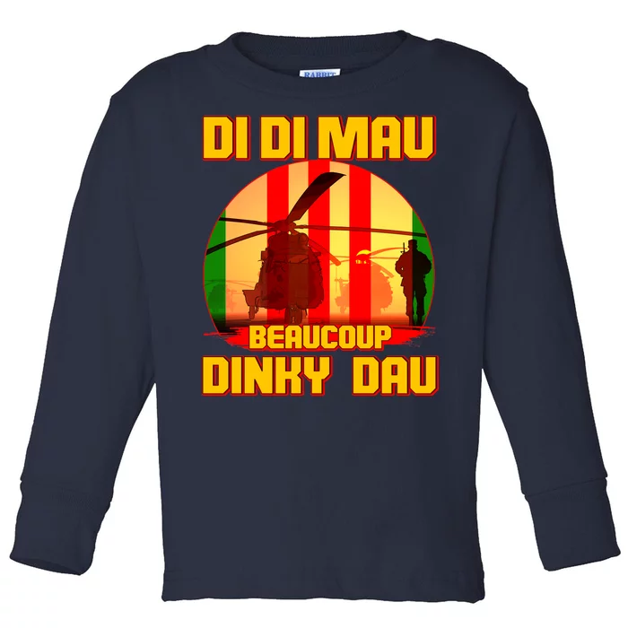 DI DI MAU Beaucoup Dinky Dau Vietnam Vet Toddler Long Sleeve Shirt