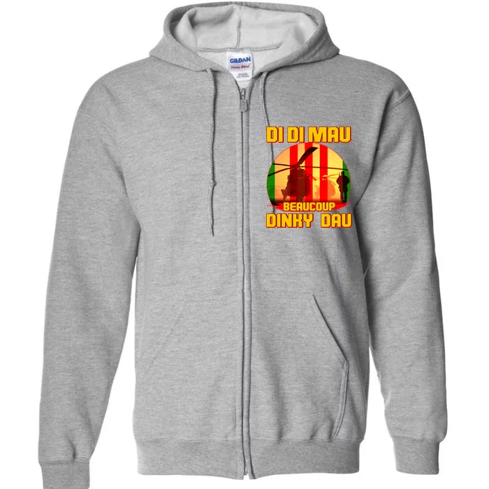 DI DI MAU Beaucoup Dinky Dau Vietnam Vet Full Zip Hoodie