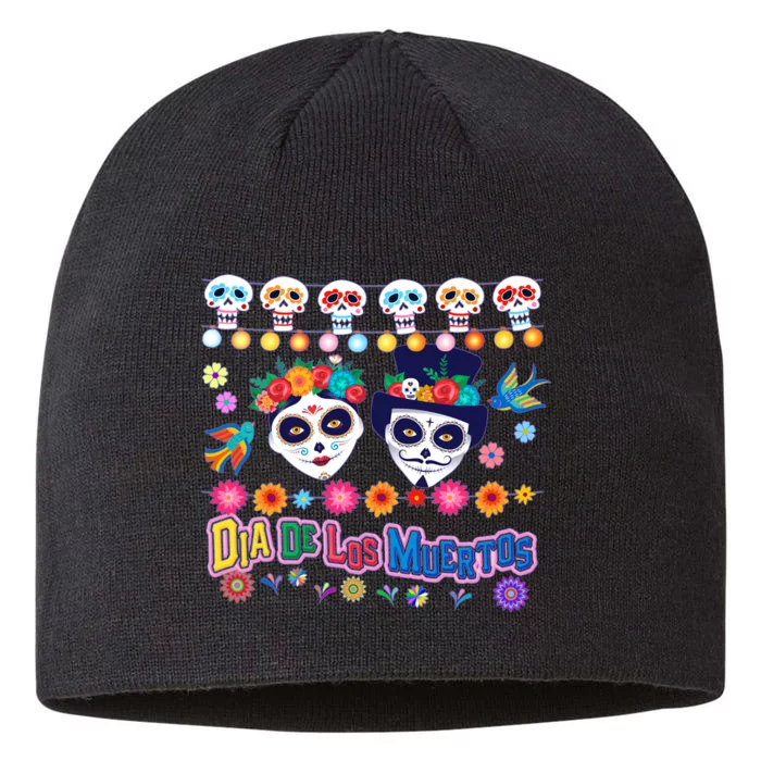 Dia De Los Muertos  Day of the Dead 8 1/2in Sustainable Knit Beanie