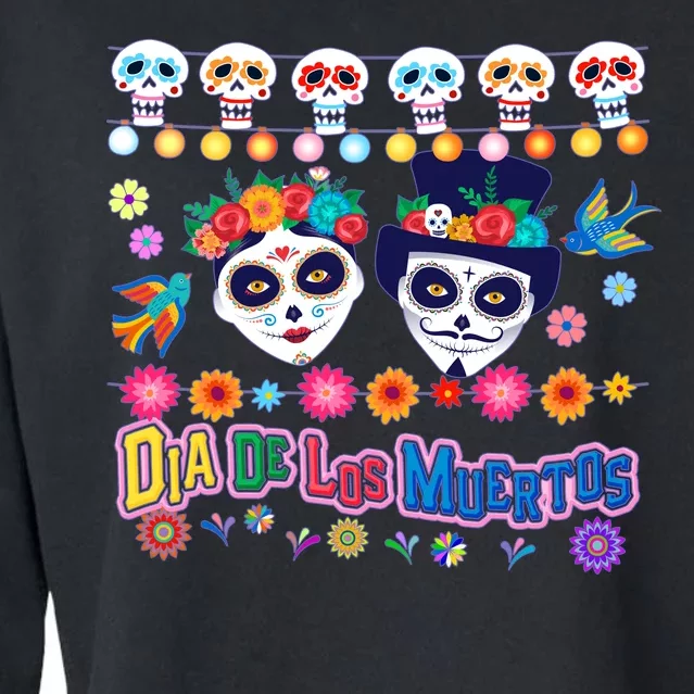 Dia De Los Muertos  Day of the Dead Cropped Pullover Crew