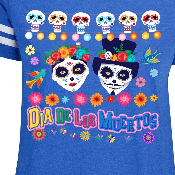 Dia De Los Muertos  Day of the Dead Enza Ladies Jersey Football T-Shirt