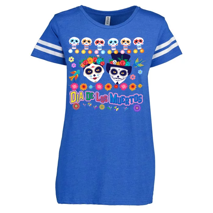 Dia De Los Muertos  Day of the Dead Enza Ladies Jersey Football T-Shirt