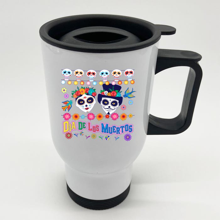 Dia De Los Muertos  Day of the Dead Front & Back Stainless Steel Travel Mug