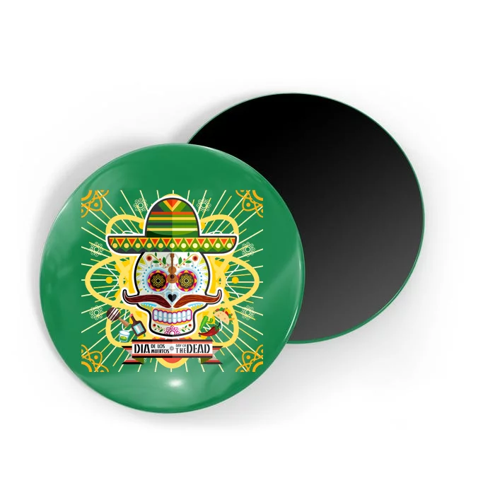 Dia De Los Muertos Day of the Dead Sugar Skull Magnet