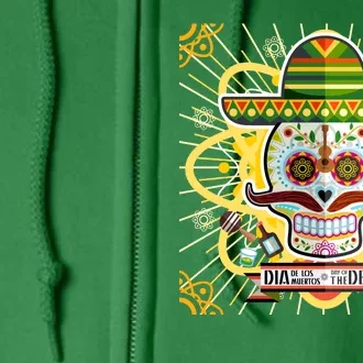 Dia De Los Muertos Day of the Dead Sugar Skull Full Zip Hoodie