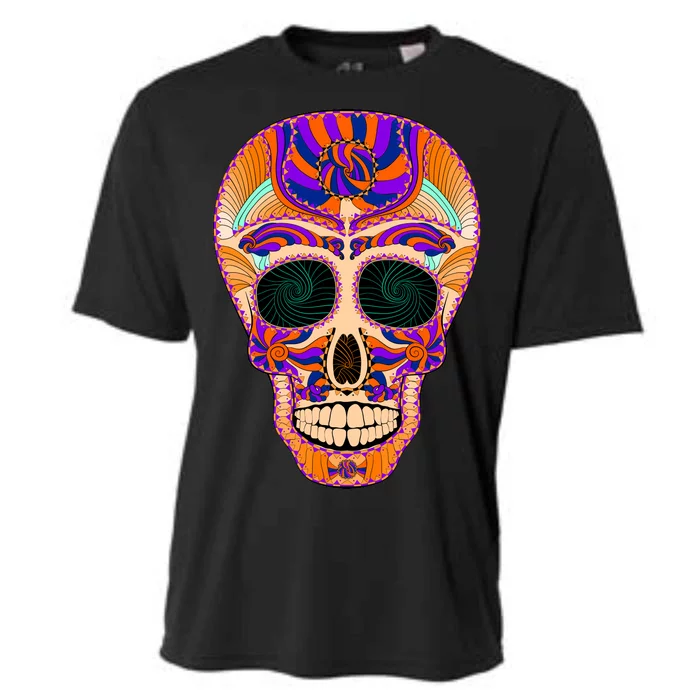 Dia de Muertos Mexican Skull Cooling Performance Crew T-Shirt