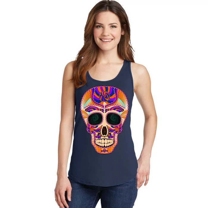 Dia de Muertos Mexican Skull Ladies Essential Tank