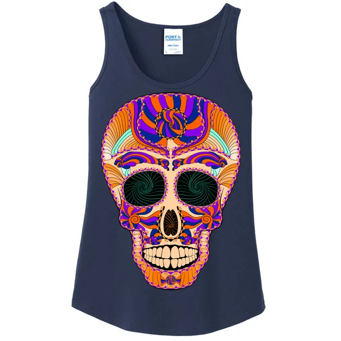 Dia de Muertos Mexican Skull Ladies Essential Tank