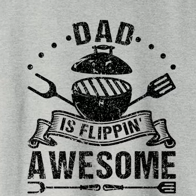 Dad Is Awesome Bbq Grilling Fathers Day Great Gift Women's Crop Top Tee