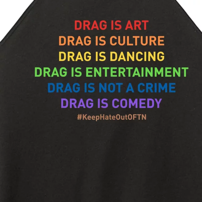 Drag Is Art Drag Is Culture Drag Is Not A Crime LGBT Pride Women’s Perfect Tri Rocker Tank