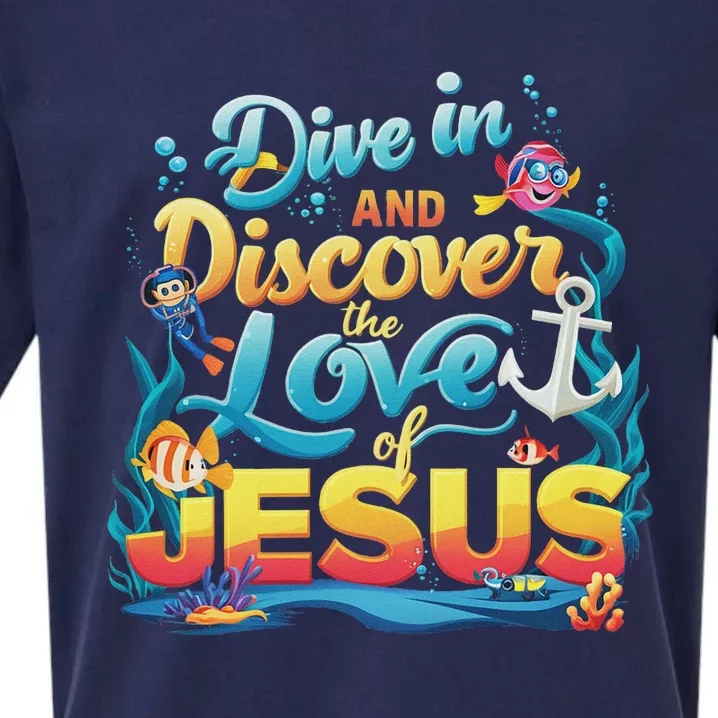 Dive In And Discover The Love Of Jesus Scuba Diving Vbs 2024 Sueded Cloud Jersey T-Shirt