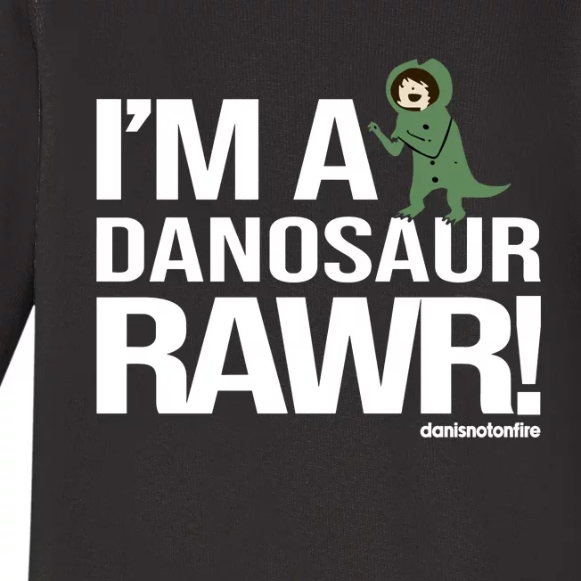 Danisnotonfire IM A Dinosaur Rawr Baby Long Sleeve Bodysuit