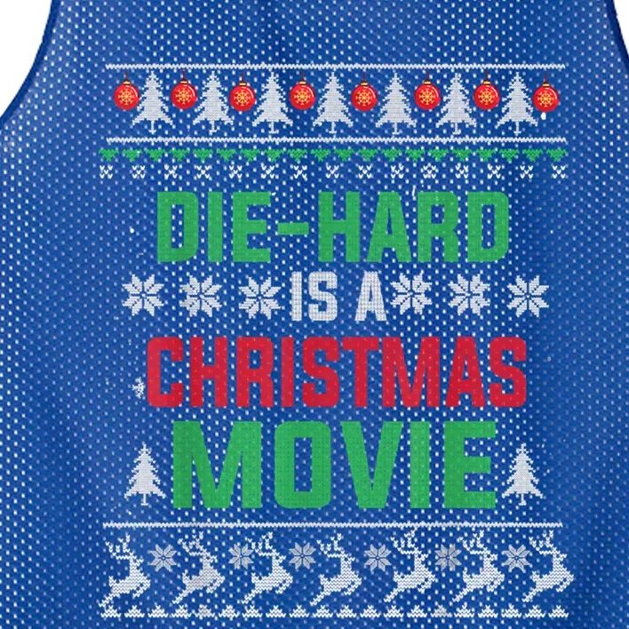 Diehard Is A Christmas Movie Funny Ugly Christmas Pajama Great Gift Mesh Reversible Basketball Jersey Tank