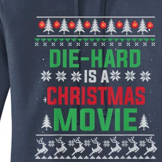 Diehard Is A Christmas Movie Funny Ugly Christmas Pajama Great Gift Women's Pullover Hoodie