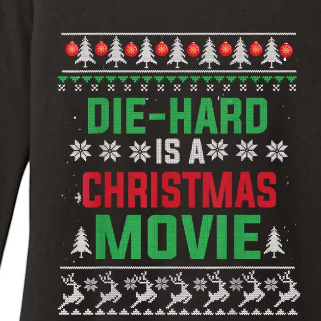 Diehard Is A Christmas Movie Funny Ugly Christmas Womens CVC Long Sleeve Shirt