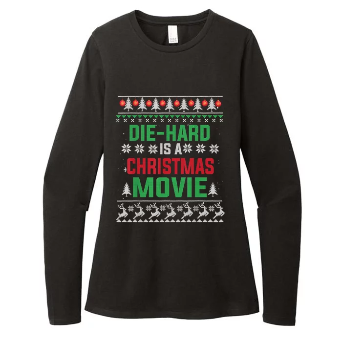 Diehard Is A Christmas Movie Funny Ugly Christmas Womens CVC Long Sleeve Shirt