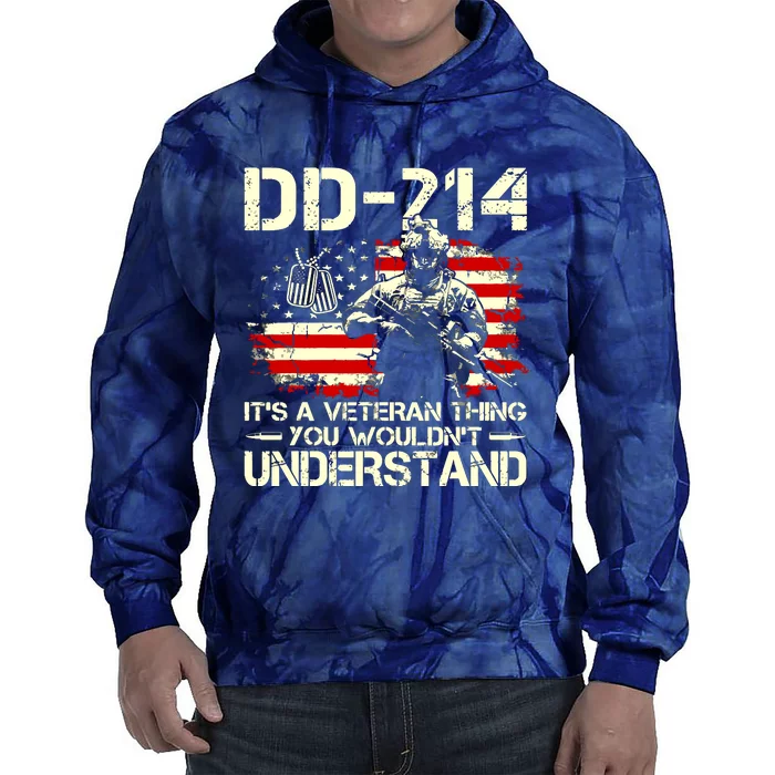 DD214 It's A Veteran Thing You Wouldn't Understand DD214 Tie Dye Hoodie