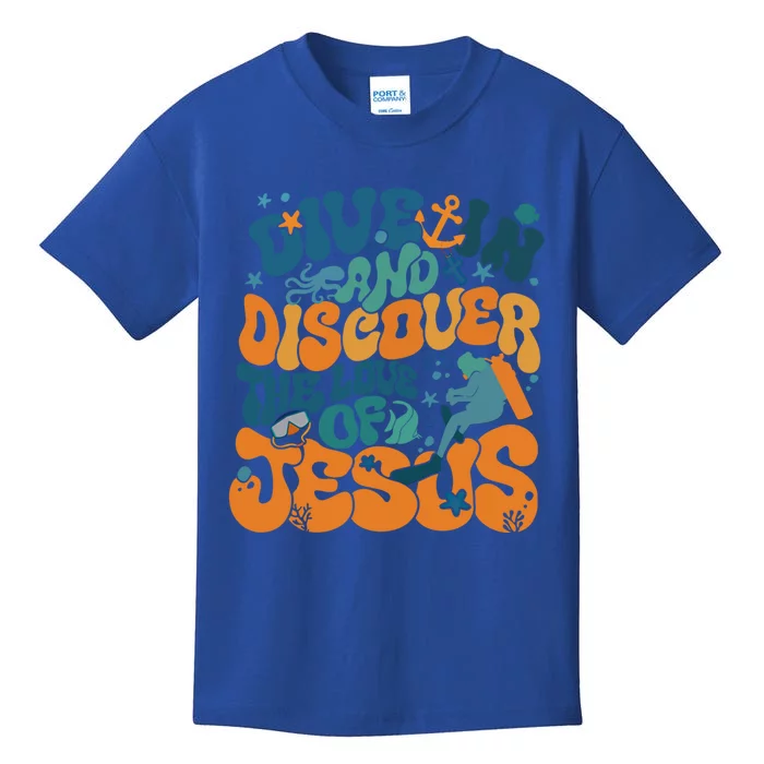 Dive In And Discover The Love Of Jesus Scuba Diving Vbs 2024 Funny Gift Kids T-Shirt