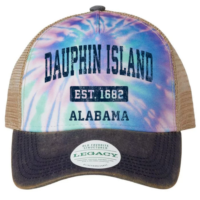 Dauphin Island Alabama Al Vintage Sports Established Legacy Tie Dye Trucker Hat