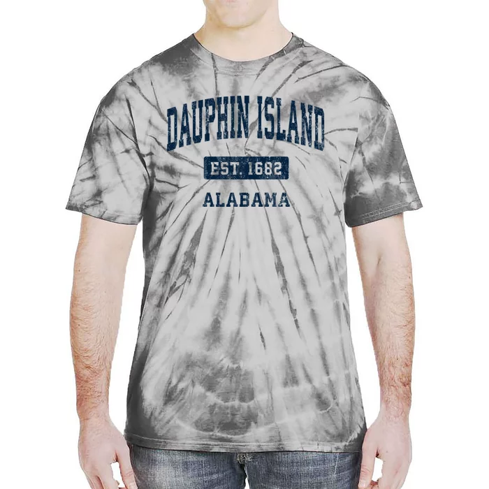 Dauphin Island Alabama Al Vintage Sports Established Tie-Dye T-Shirt