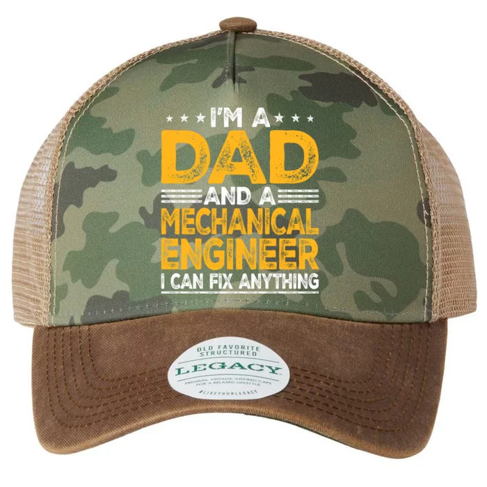 Distressed Im A Dad And A Mechanical Engineer Engineering Gift Legacy Tie Dye Trucker Hat