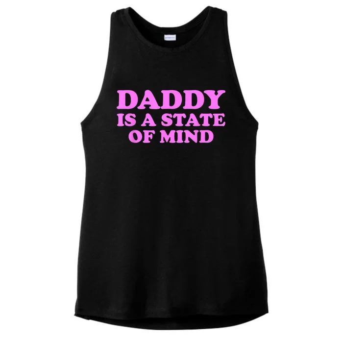 Daddy Is A State Of Mind Ladies Tri-Blend Wicking Tank