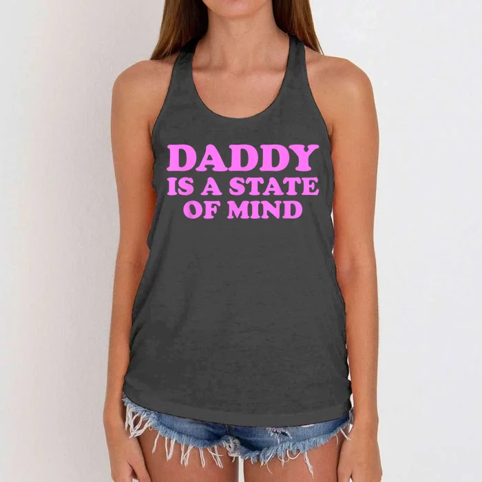 Daddy Is A State Of Mind Women's Knotted Racerback Tank