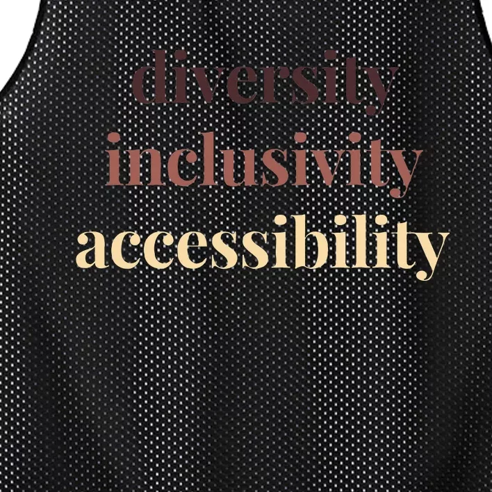 Diversity Inclusivity Accessibility Protest Rally Activist Mesh Reversible Basketball Jersey Tank