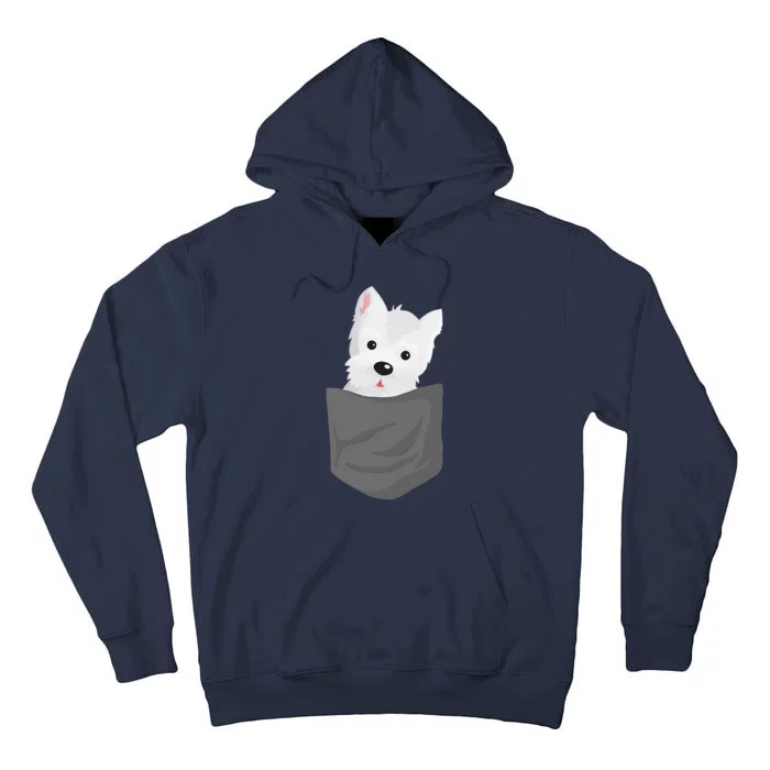 Dog In A Pocket Cute Westie Terrier Lover Puppy Tall Hoodie