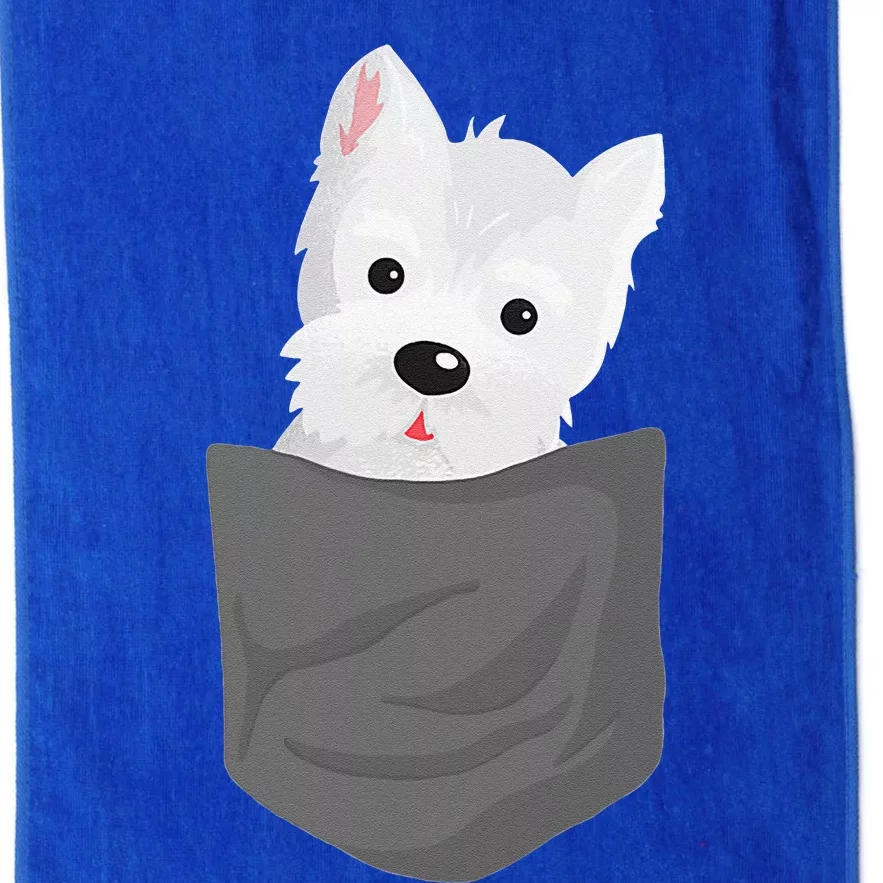 Dog In A Pocket Cute Westie Terrier Lover Puppy Platinum Collection Golf Towel