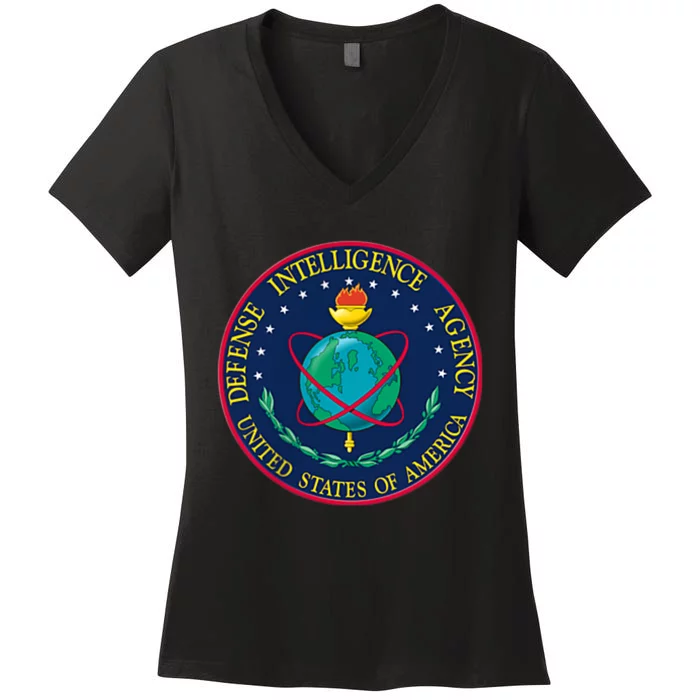 Defense Intelligence Agency DIA DOD Military Patch Women's V-Neck T-Shirt