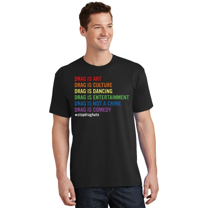 Drag Is Art Drag Is Culture Drag Is Not A Crime Lgbt Pride T-Shirt